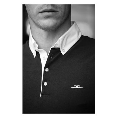 Alessandro Albanese Men's Dubai Short Sleeve Polo Competition Shirt - Navy