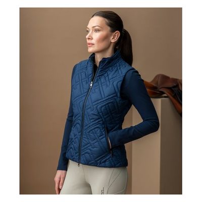 Alessandro Albanese Women's Neve Monogram Quilted Gilet - Navy