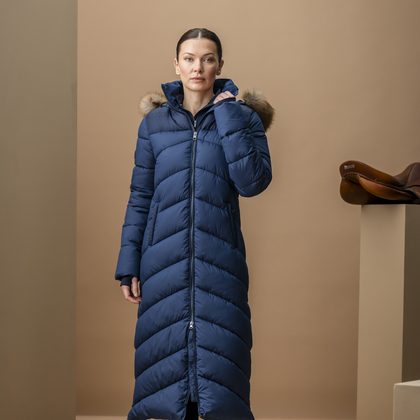 Alessandro Albanese Women's Nivia Ripstop Long Puffer Coat - Navy