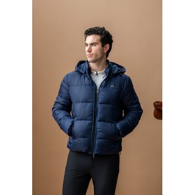 Alessandro Albanese Men's Quilo Monogram Puffer Coat - Navy