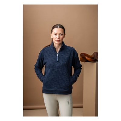 Alessandro Albanese Women's Gabriella Half Zip Sweatshirt - Navy