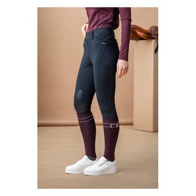 Alessandro Albanese Women's Fina Knee Grip Brushed Hybrid Breeches - Black
