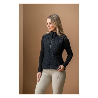 Alessandro Albanese Women's Neve Monogram Quilted Gilet - Black