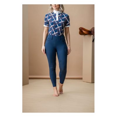 Alessandro Albanese Women's Fina Knee Grip Hybrid Breeches - Navy