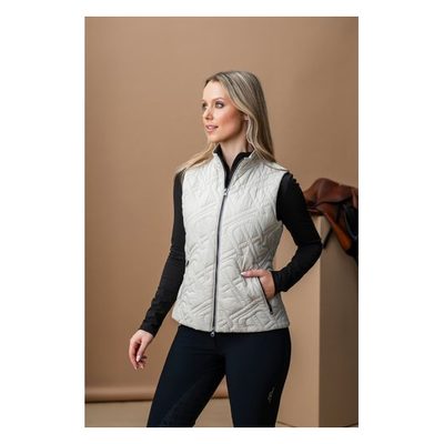 Alessandro Albanese Women's Neve Monogram Quilted Gilet - Bone