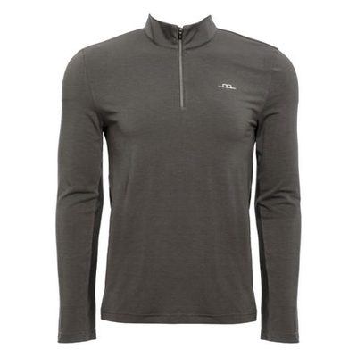 Alessandro Albanese Men's Cleancool Half Zip Long Sleeve Shirt - Grey