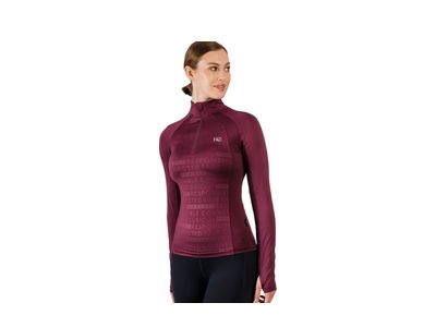 Horseware Women's Aveen Half Zip Long Sleeve Tech Top - Beetroot