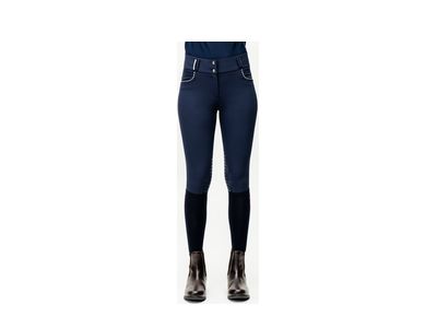 Horseware Women's Newmarket Mid Rise Knee Patch Breeches - Navy