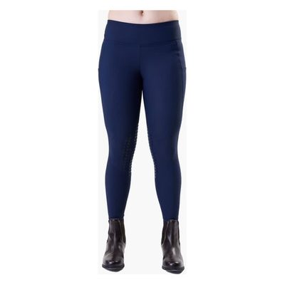 Horseware Women's Optifit Winter Knee Grip Riding Tights - Navy