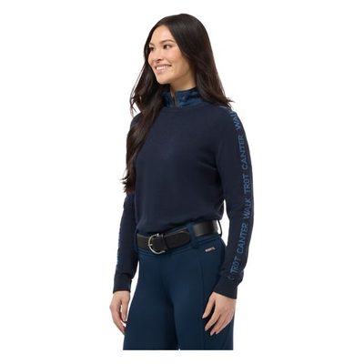Kerrits Women's Equi Rhythm Crew Neck Sweater - Nightfall/Jasper