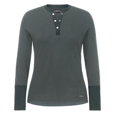 Kerrits Women's Hot To Trot Thermal Henley - Sagestone