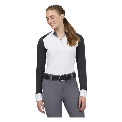 Kerrits Women's Affinity Pro Long Sleeve Show Shirt - Black/Mixed Bits
