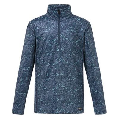 Kerrits Kids' Traverse Quarter Zip Fleece Tech Top - Nightfall Fantasy Fillies