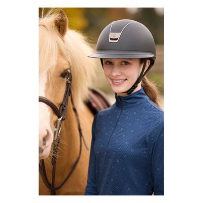 Kerrits Kids' In The Zone Coolcore Long Sleeve Shirt - Nightfall Lucky Dots