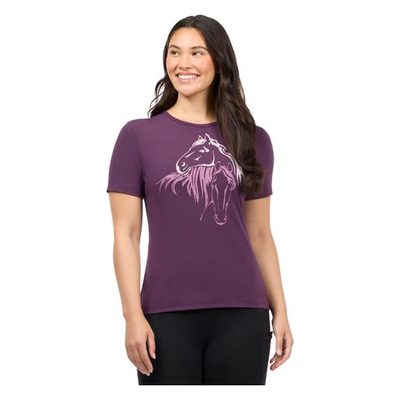 Kerrits Women's Equine Embrace Tee - Velvet Plum