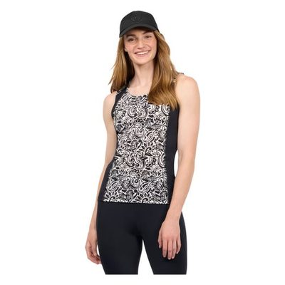 Kerrits Women's Equibreeze Print Ice Fil Tank - Soft White Posh Paisley