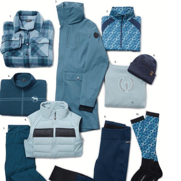 Kerrits Shoreline + Jasper color story: tops, tights, jackets and accessories