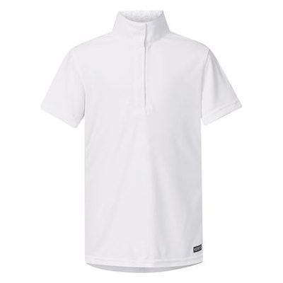 Kerrits Kids' Encore Short Sleeve Show Shirt - White/Bit Of Luck