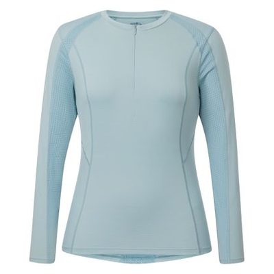 Kerrits Women's Precision Long Sleeve Zip Crew Tech Top - Shoreline