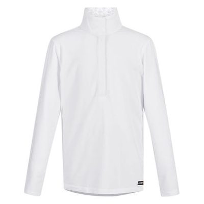 Kerrits Kids' Encore Long Sleeve Show Shirt - White/Bit Of Luck