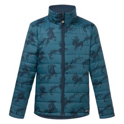Kerrits Kids' Pony Parade Reversible Quilted Jacket - Nightfall/Jasper Horse