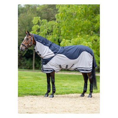 LeMieux Arika ShowerTek Fly Blanket - Gray/Blue