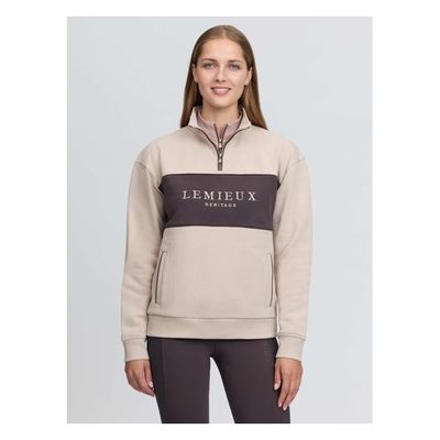 LeMieux Women's Heritage Quarter Zip Sweatshirt - Stone