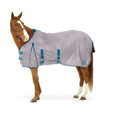 Ovation Super Fly Sheet w/Belly Cover - Grey/Teal