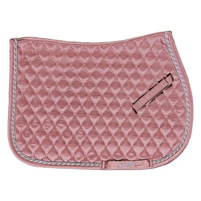 Ovation Embossed Leopard Satin AP Saddle Pad - Muted Clay