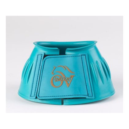 Ovation Professional Ribbed Hook and Loop Bell Boot - Teal