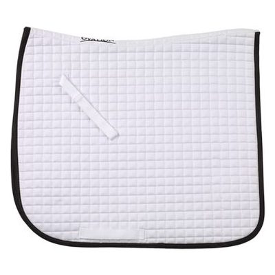 Ovation Pro Square Quilted Dressage Pad - White/Black
