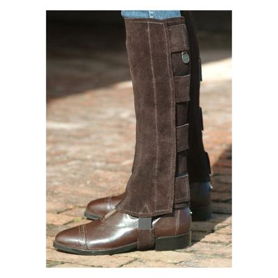 Ovation EZE Tab Suede Half Chaps - Brown