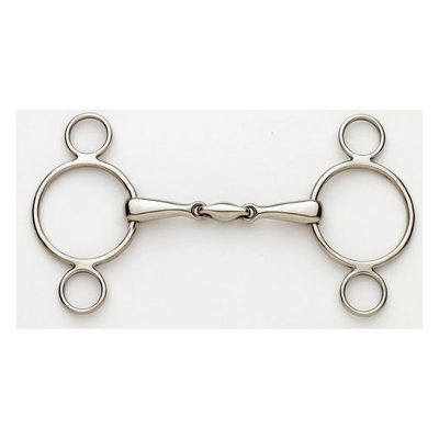 Ovation Peanut Link 2-Ring Gag - Stainless Steel