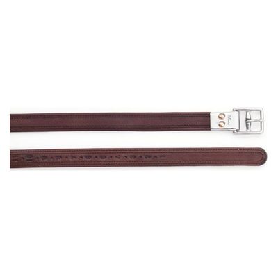 Pessoa Covered Leather Clasp End Leathers - Dark Brown