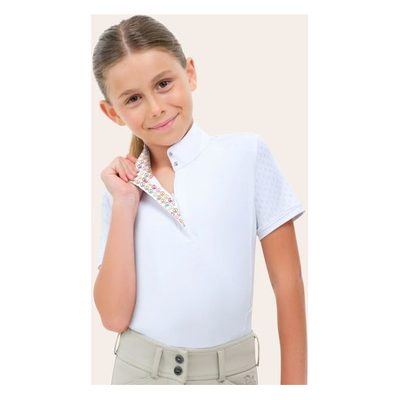RJ Classics Kids' Brynn Jr 2.0 Short Sleeve Show Shirt - White/Peace Out
