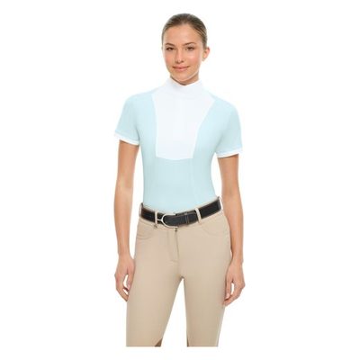 RJ Classics Women's Elsie Short Sleeve Show Shirt - Sky Lattice