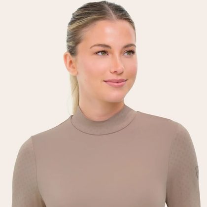 RJ Classics Women's Jemma Mock Neck Shirt - Truffle