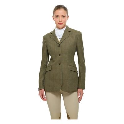 RJ Classics Women's Foxy Tweed Hunt Coat - Willow Green Plaid