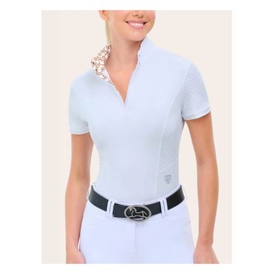 RJ Classics Women's Brynn 2.0 Short Sleeve Show Shirt - White/Shadow Bits
