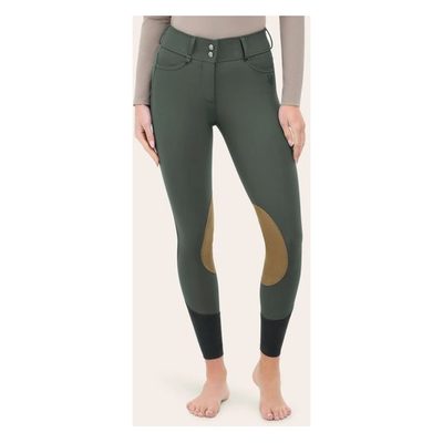 RJ Classics Women's Olivia Knee Patch Breech - Pewter Green
