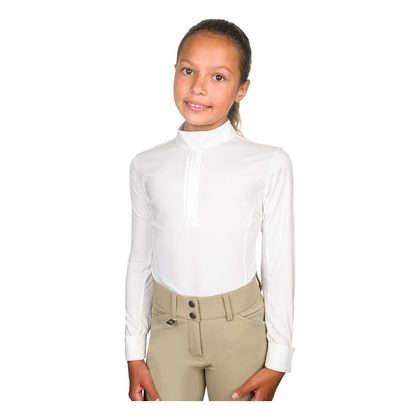 Romfh Kids' Classic Long Sleeve Show Shirt - White/White