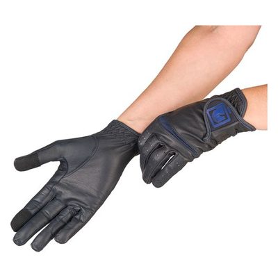 Romfh Leather Riding Gloves - Navy