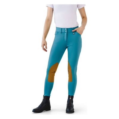 Romfh Women's Willow Knee Patch Euroseat Breeches - Lagoon