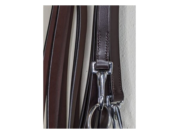 Shires Avignon Leather Draw Reins - Havana