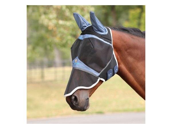 Shires FlyGuard Air Motion Fly Mask w/Ears & Nose - Deep Airforce Blue