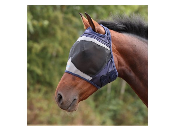 Shires FlyGuard Fine Mesh Fly Mask w/Ear Hole - Navy