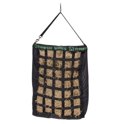 Shires FreeGraze Deluxe Web Front Hay Bag - Black