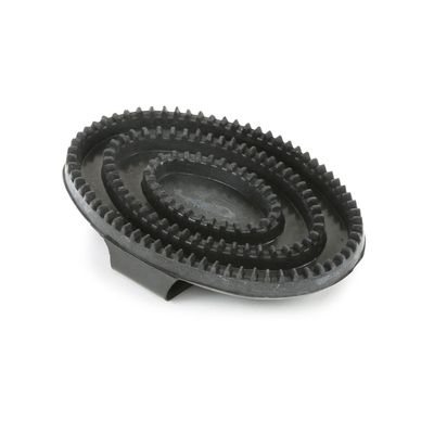 Shires Ezi-Groom Rubber Curry Comb - Black