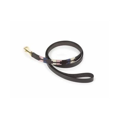 Digby & Fox Drover Polo Dog Lead - Navy/Pink/Natural
