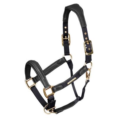 Shires Velociti Lusso Leather Breakaway Padded Halter - Black